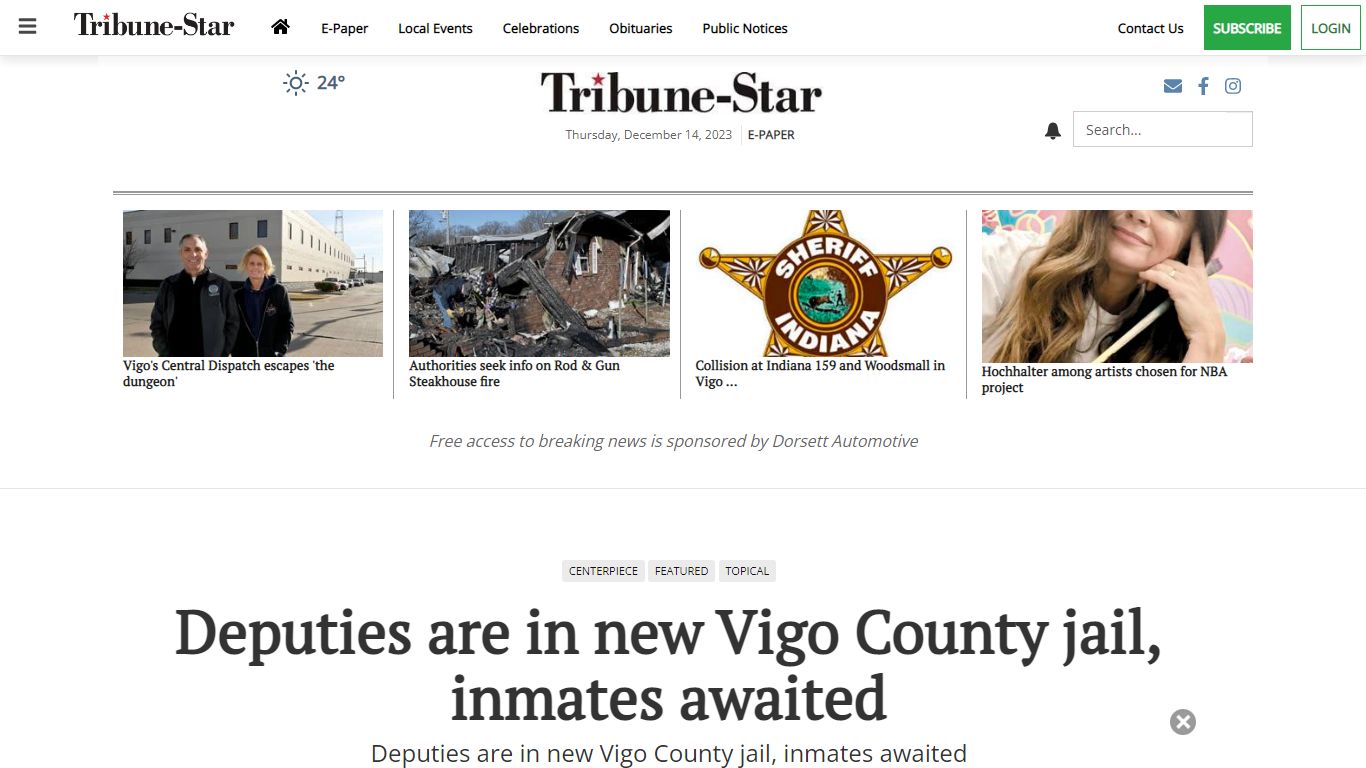 Deputies are in new Vigo County jail, inmates awaited